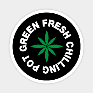 Green Fresh Chilling Pot Magnet